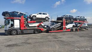 شاحنة نقل السيارات Mercedes-Benz Actros + العربات المقطورة شاحنة نقل السيارات