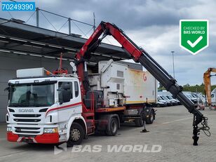 شاحنة نقل الخردة Scania P410 4X2 Garbage Combi Kran Hiab 162 E-3 Crane Hydraulik 25m3