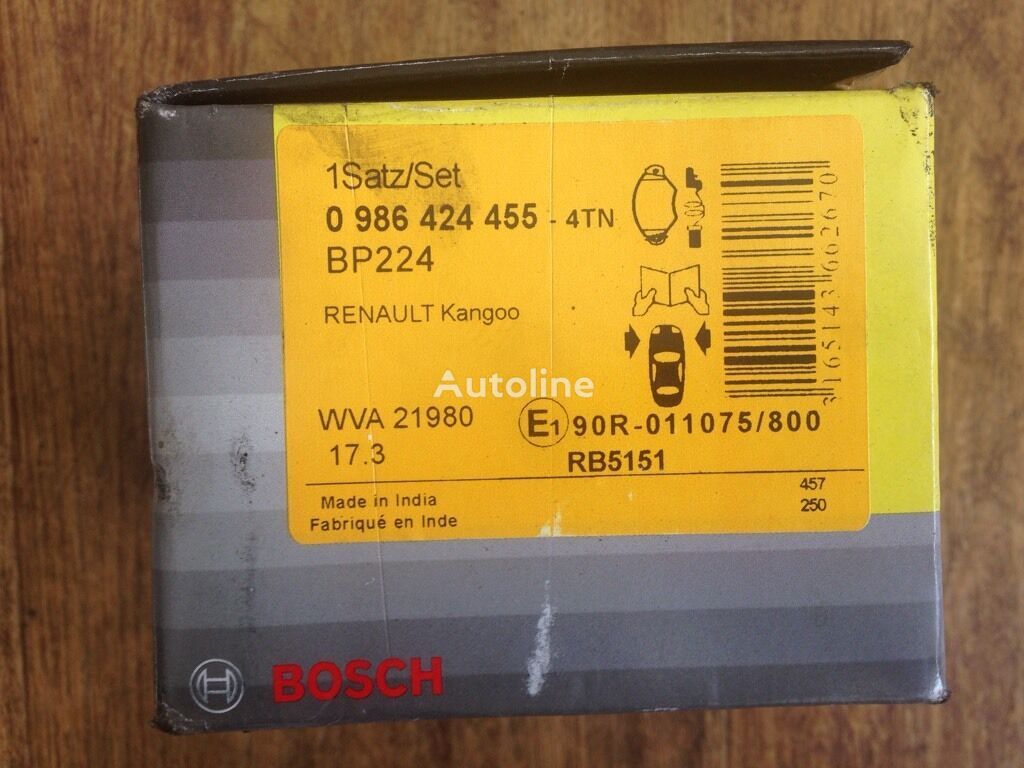 وسادات الفرامل Bosch 0986424455 لـ سيارة الركاب Renault Kangoo