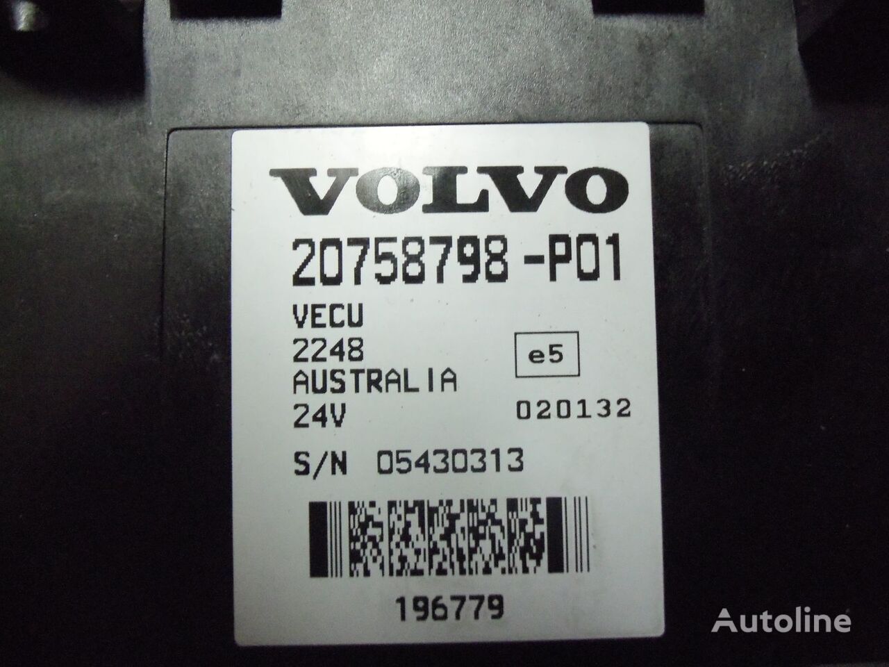 وحدة التحكم Volvo VECU control unit FH12, FH13, EURO3, EURO4, EURO5, 20758798-P01, لـ السيارات القاطرة Volvo FH12, FM12, FH13, ELCE-CK, BBM